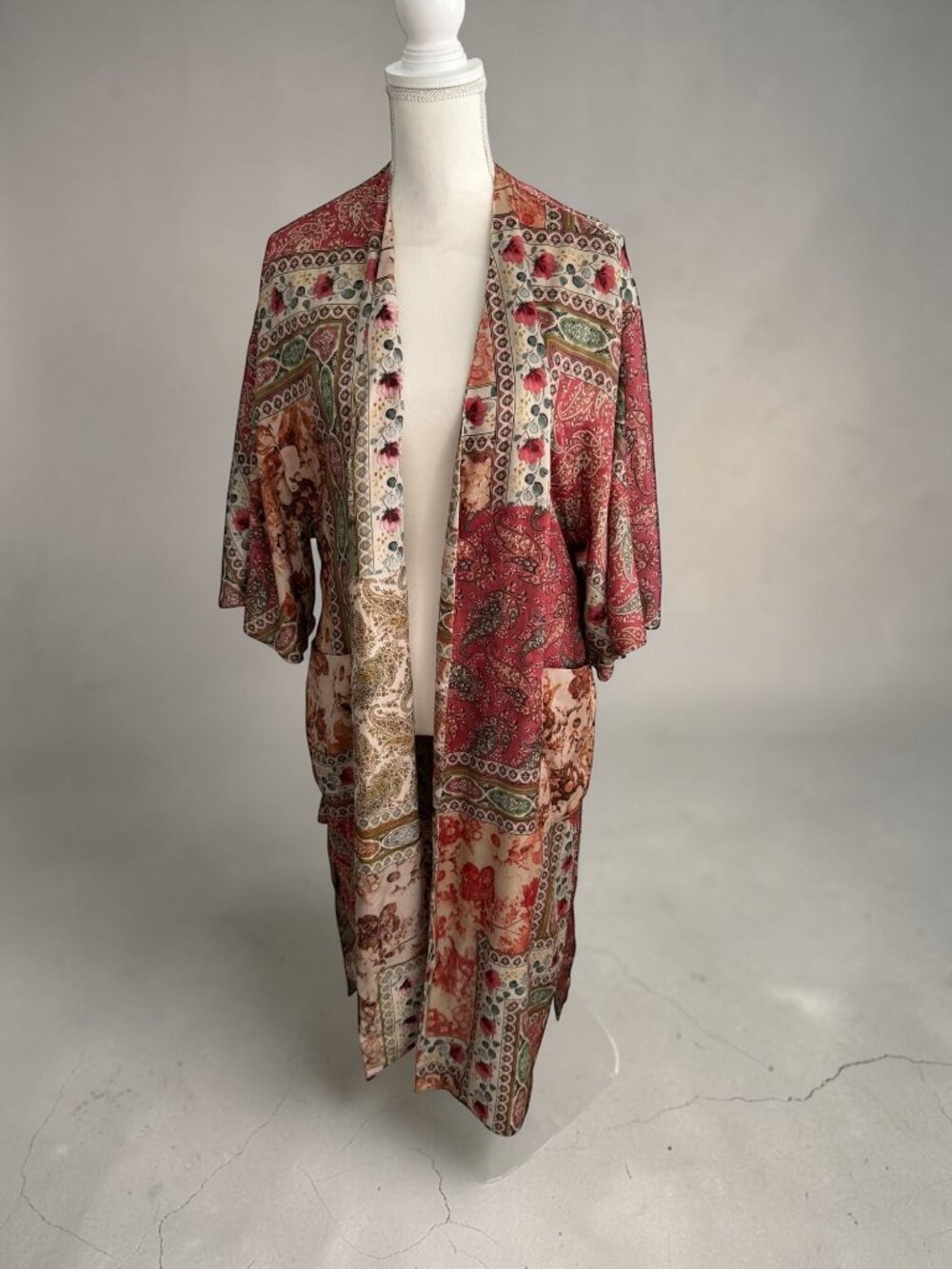ZARA Reversible Belted Caftan Robe Size Small